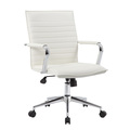 Boss White Vinyl Hospitality Chair B9533C-WT